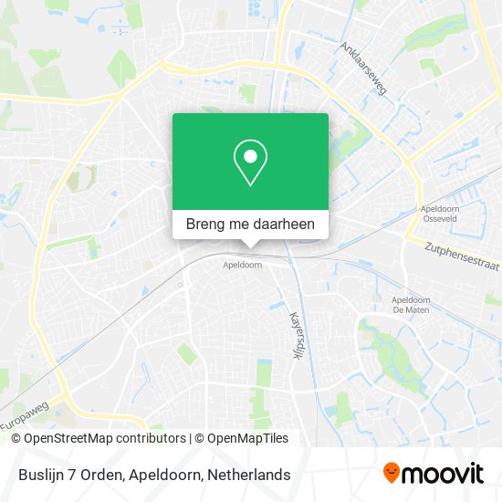 Buslijn 7 Orden, Apeldoorn kaart