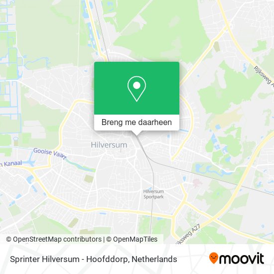 Sprinter Hilversum - Hoofddorp kaart