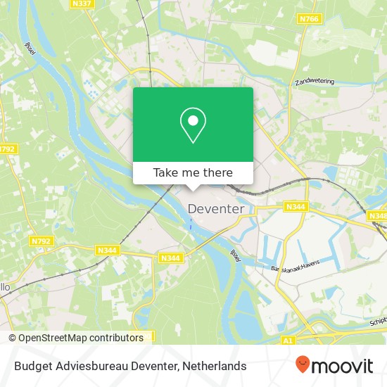 Budget Adviesbureau Deventer kaart