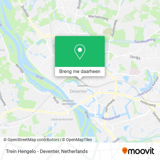 Trein Hengelo - Deventer kaart