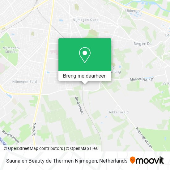 Sauna en Beauty de Thermen Nijmegen kaart