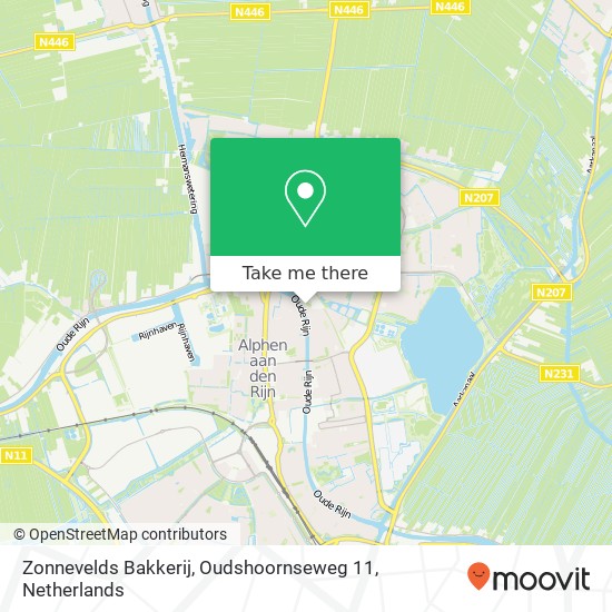 Zonnevelds Bakkerij, Oudshoornseweg 11 kaart