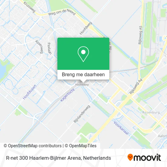 R-net 300 Haarlem-Bijlmer Arena kaart