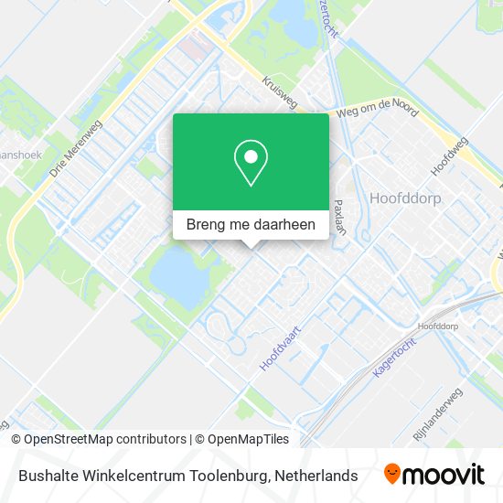 Bushalte Winkelcentrum Toolenburg kaart