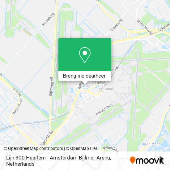 Lijn 300 Haarlem - Amsterdam Bijlmer Arena kaart