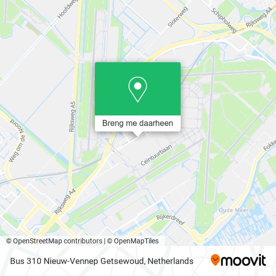 Bus 310 Nieuw-Vennep Getsewoud kaart