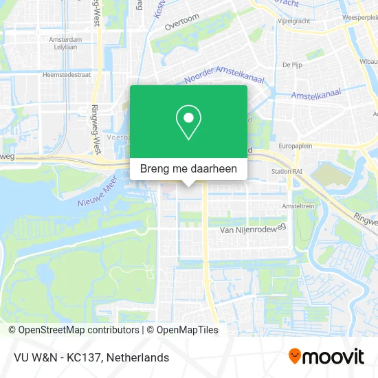 VU W&N - KC137 kaart