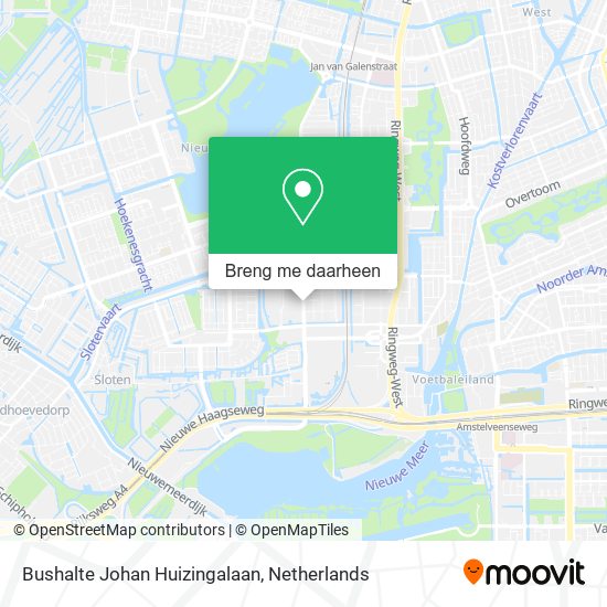 Bushalte Johan Huizingalaan kaart