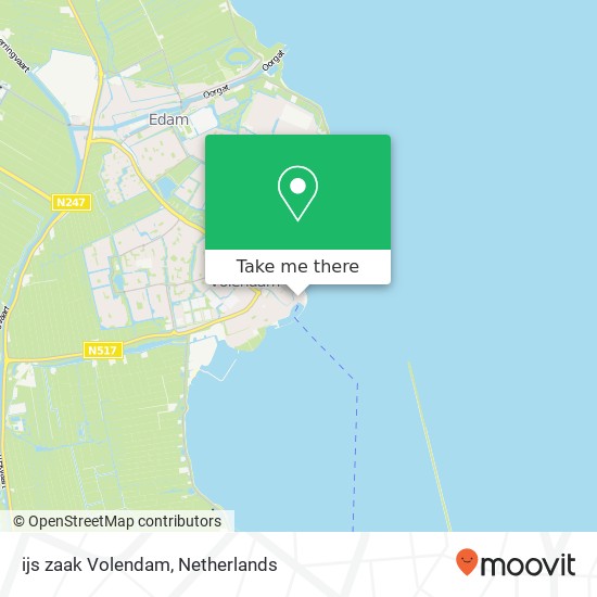 ijs zaak Volendam kaart