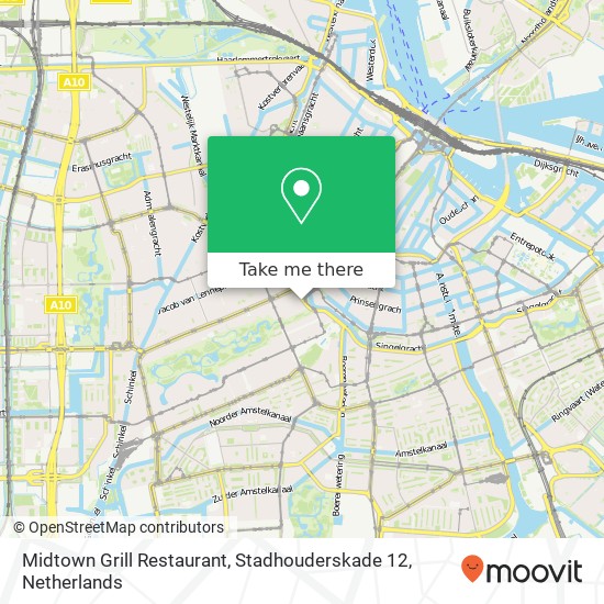 Midtown Grill Restaurant, Stadhouderskade 12 kaart