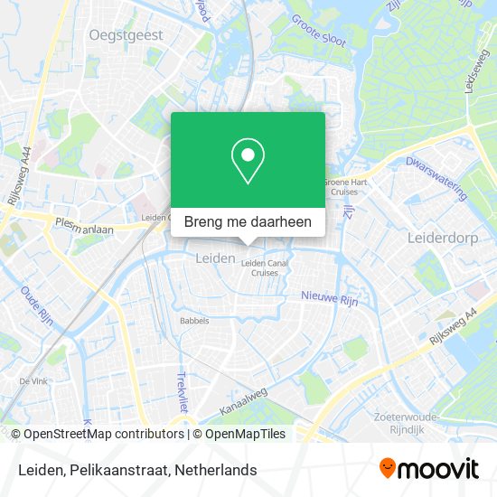 Leiden, Pelikaanstraat kaart