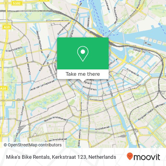 Mike's Bike Rentals, Kerkstraat 123 kaart