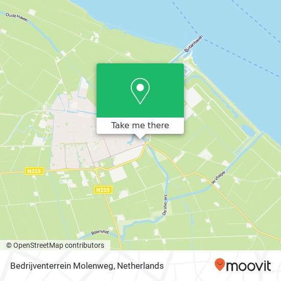 Bedrijventerrein Molenweg kaart