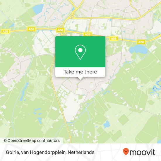 Goirle, van Hogendorpplein kaart