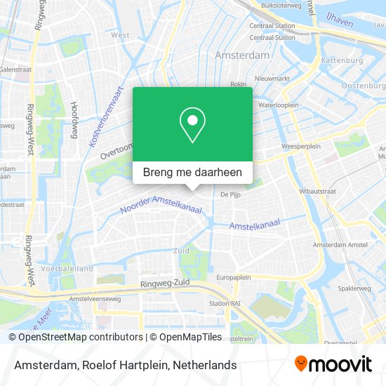 Amsterdam, Roelof Hartplein kaart