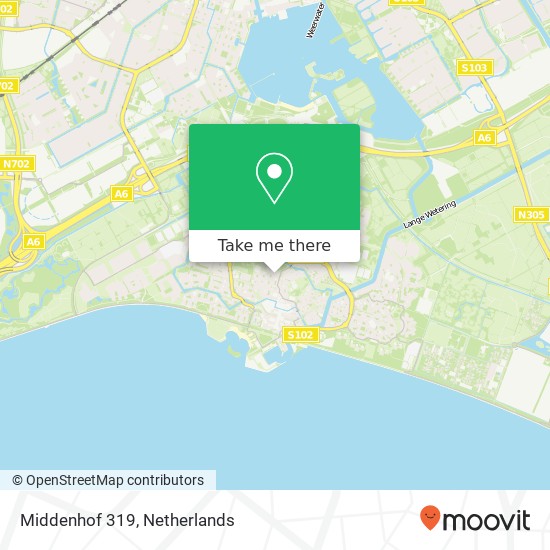 Middenhof 319, 1354 GG Almere-Haven kaart