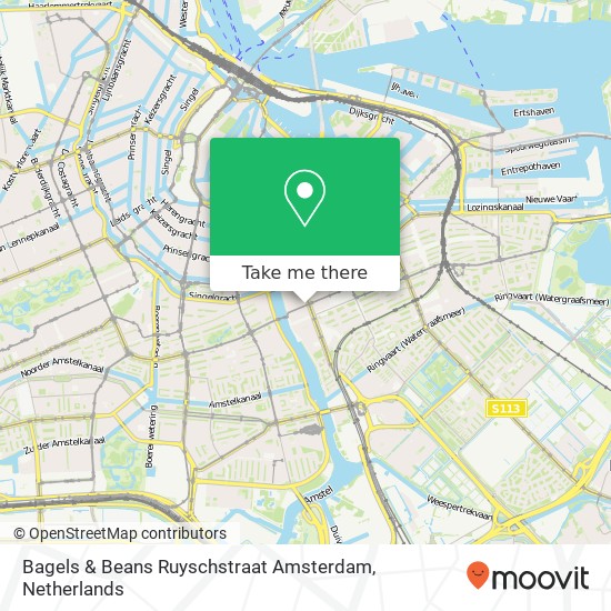 Bagels & Beans Ruyschstraat Amsterdam, Ruyschstraat 52 kaart
