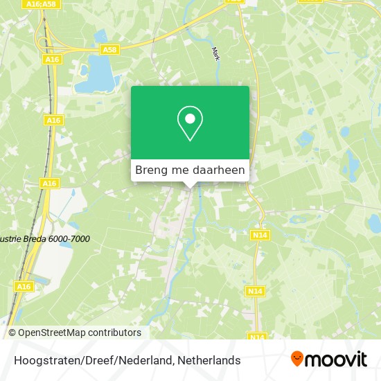 Hoogstraten/Dreef/Nederland kaart