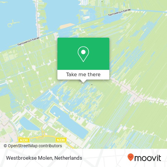 Westbroekse Molen kaart