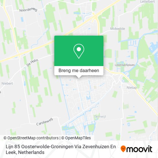 Hoe naar Lijn 85 Oosterwolde-Groningen Zevenhuizen En Leek of Trein?