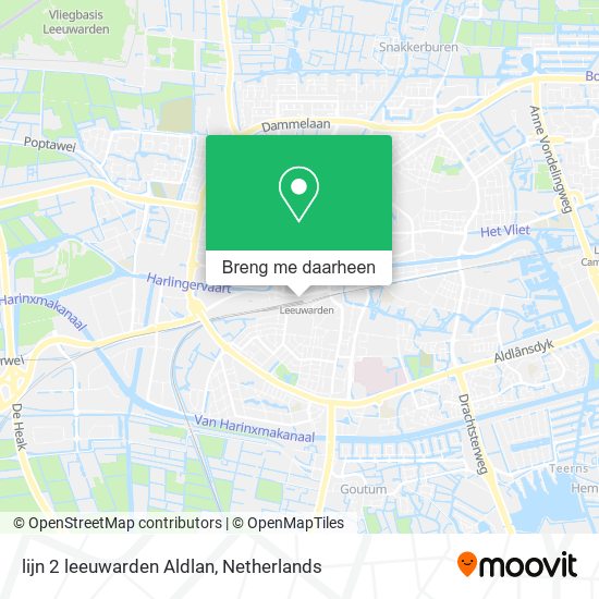 lijn 2 leeuwarden Aldlan kaart