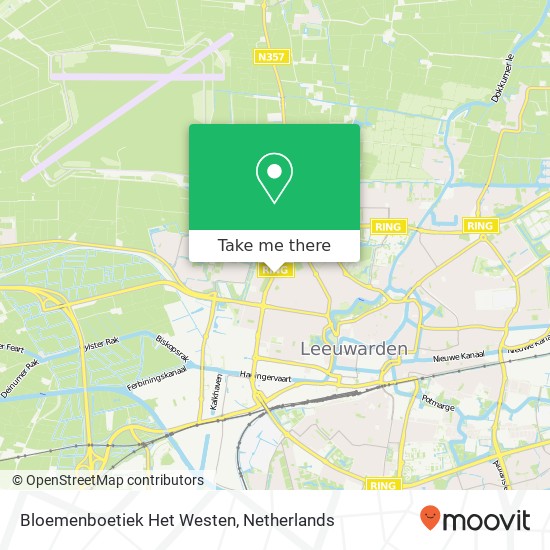 Bloemenboetiek Het Westen kaart