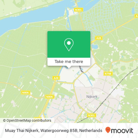 Muay Thai Nijkerk, Watergoorweg 85B kaart