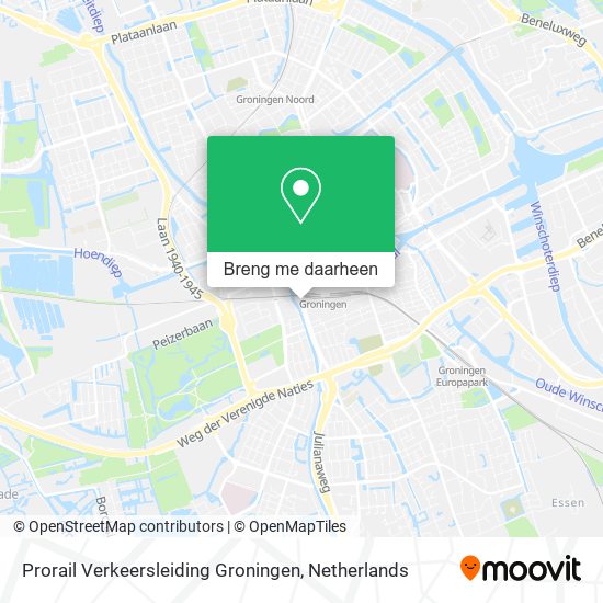 Prorail Verkeersleiding Groningen kaart