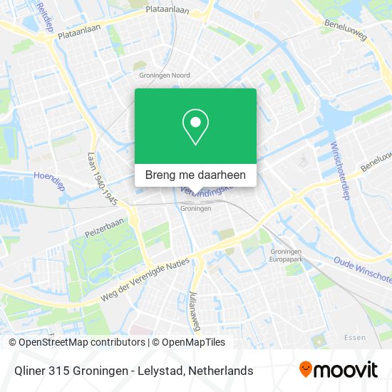 Qliner 315 Groningen - Lelystad kaart