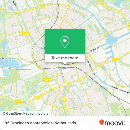 85 Groningen-oosterwolde kaart