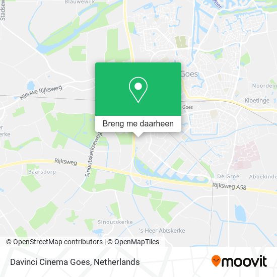 Davinci Cinema Goes kaart