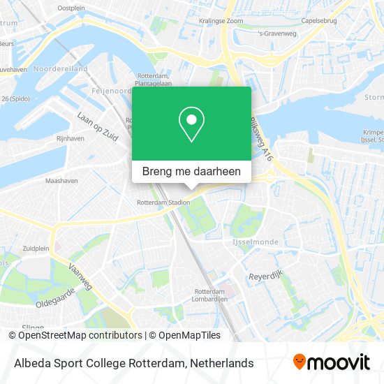 Albeda Sport College Rotterdam kaart