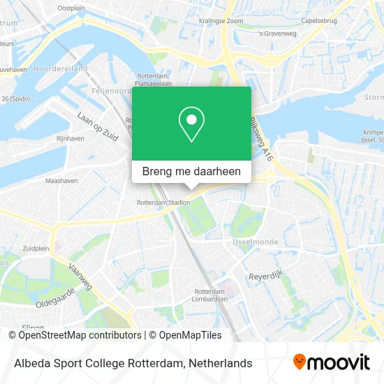 Albeda Sport College Rotterdam kaart