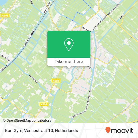 Bari Gym, Vennestraat 10 kaart