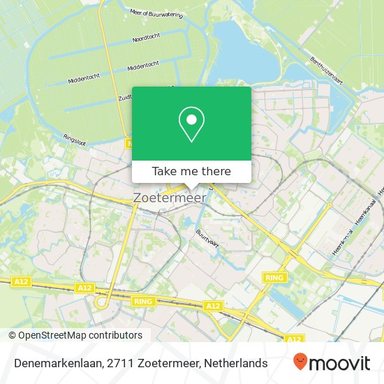 Denemarkenlaan, 2711 Zoetermeer kaart