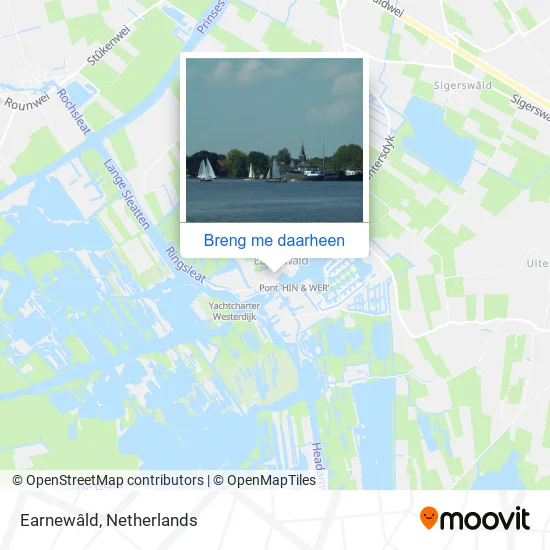 Earnewâld kaart