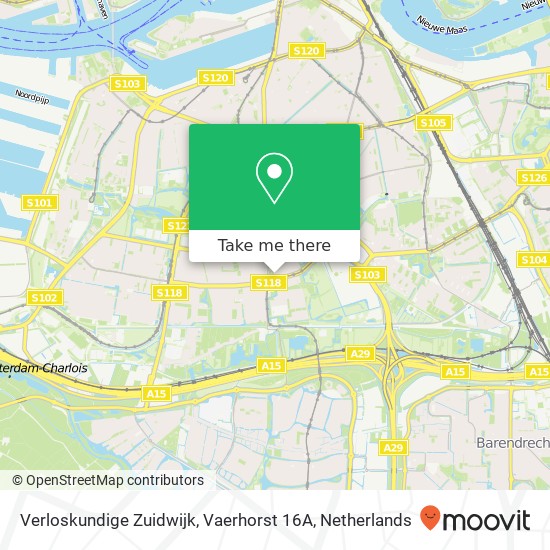Verloskundige Zuidwijk, Vaerhorst 16A kaart