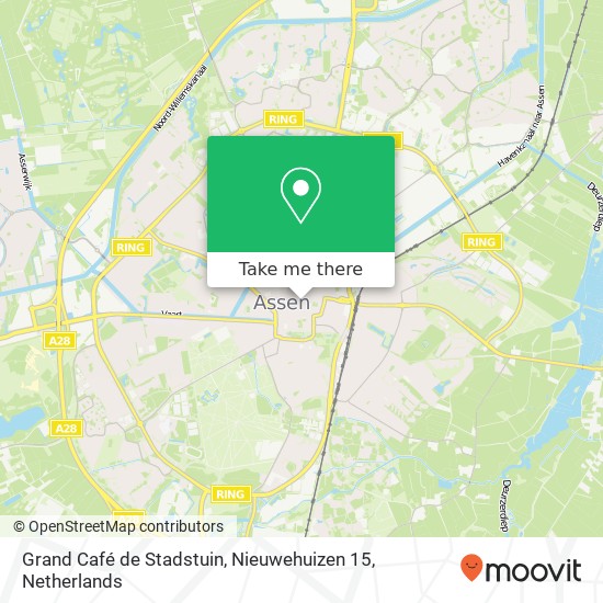 Grand Café de Stadstuin, Nieuwehuizen 15 kaart