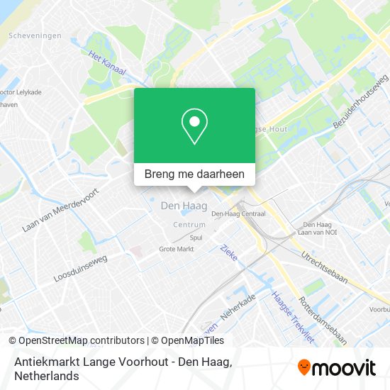 Antiekmarkt Lange Voorhout - Den Haag kaart