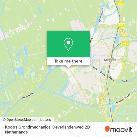 Koops Grondmechanica, Oeverlandenweg 2D kaart