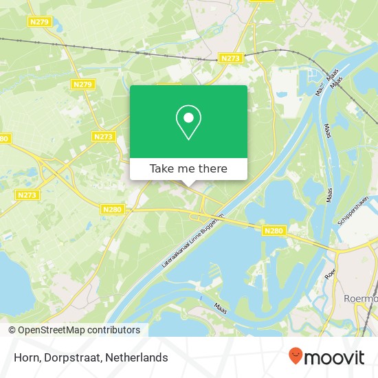 Horn, Dorpstraat kaart