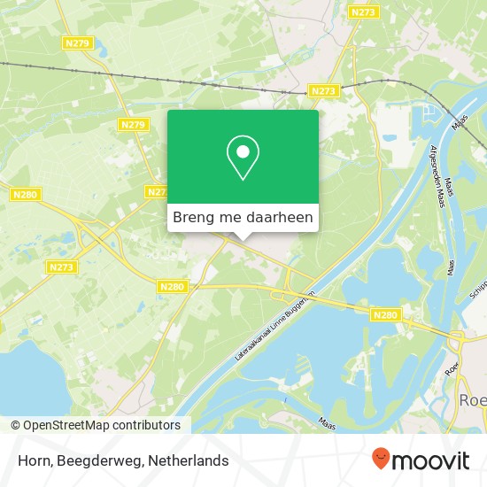 Horn, Beegderweg kaart