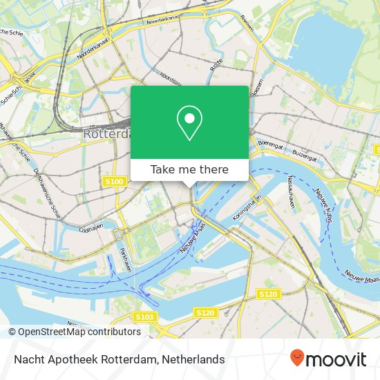 Nacht Apotheek Rotterdam kaart