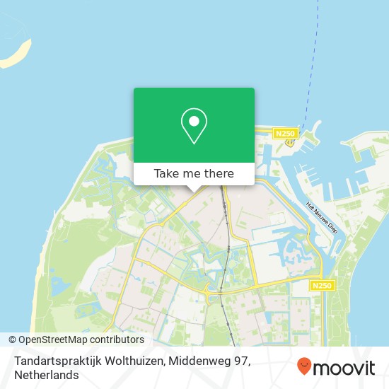 Tandartspraktijk Wolthuizen, Middenweg 97 kaart