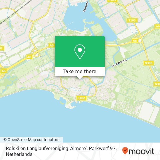 Rolski en Langlaufvereniging 'Almere', Parkwerf 97 kaart