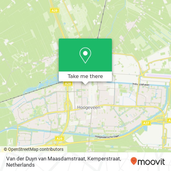 Van der Duyn van Maasdamstraat, Kemperstraat kaart