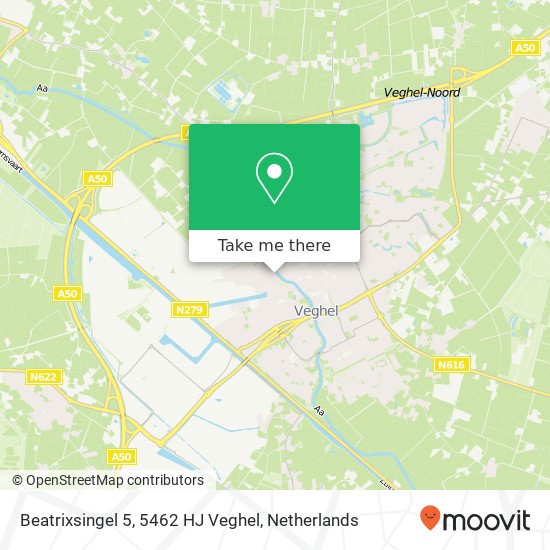 Beatrixsingel 5, 5462 HJ Veghel kaart