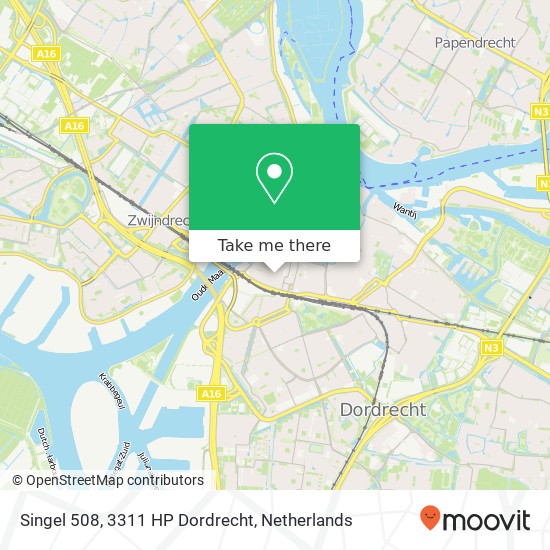 Singel 508, 3311 HP Dordrecht kaart