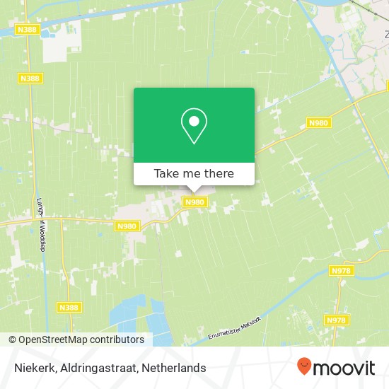 Niekerk, Aldringastraat kaart