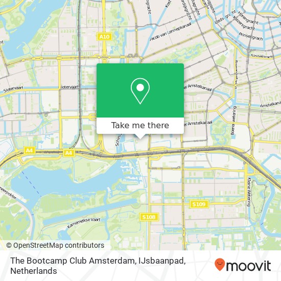 The Bootcamp Club Amsterdam, IJsbaanpad kaart